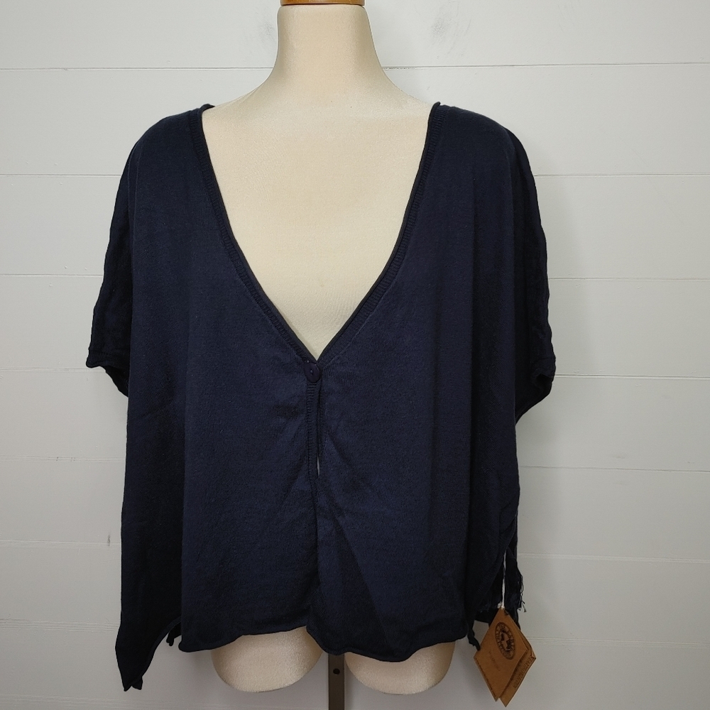 The Earth Collection cotton/cashmere poncho O/S